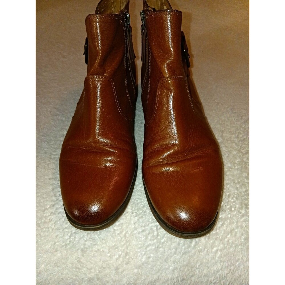 Nine West Vintage American Collection 100℅Leather Women 8M Brown Ankle Boots